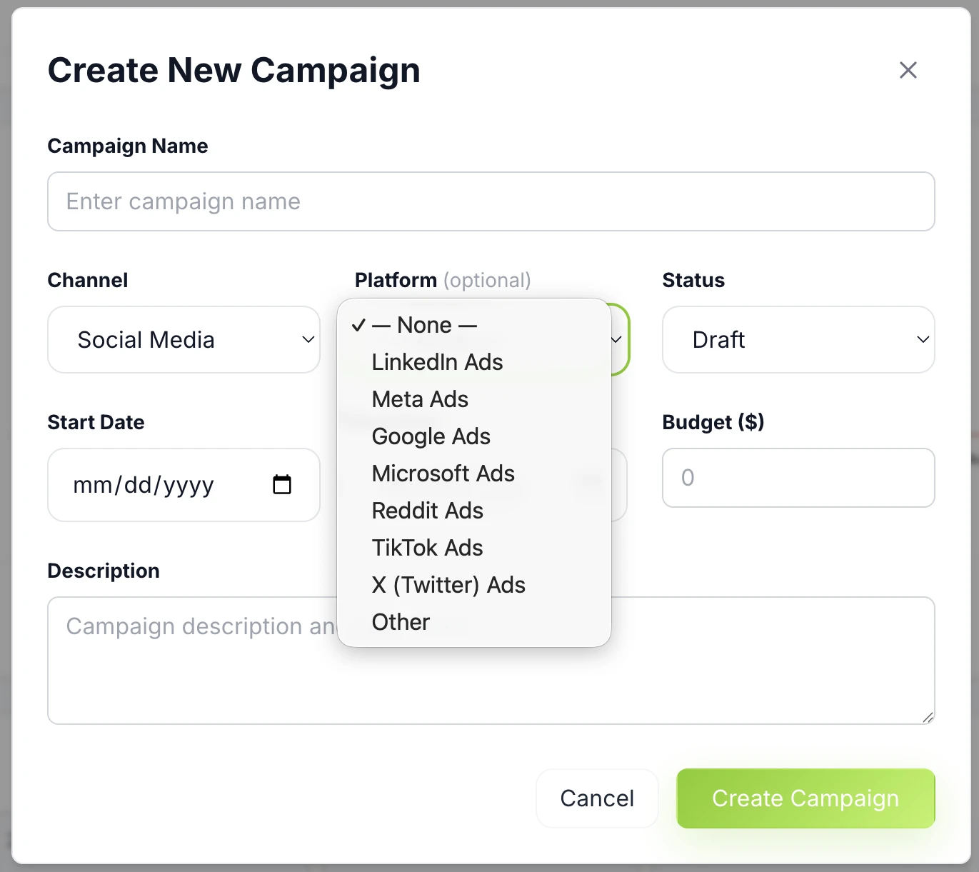 Vesso Campaign Launcher: creating a multi-channel campaign across LinkedIn, Meta, Google and more